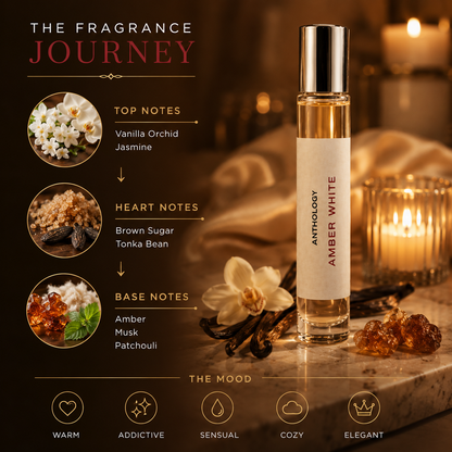 Amber White Roll-On Perfume Oil for Women