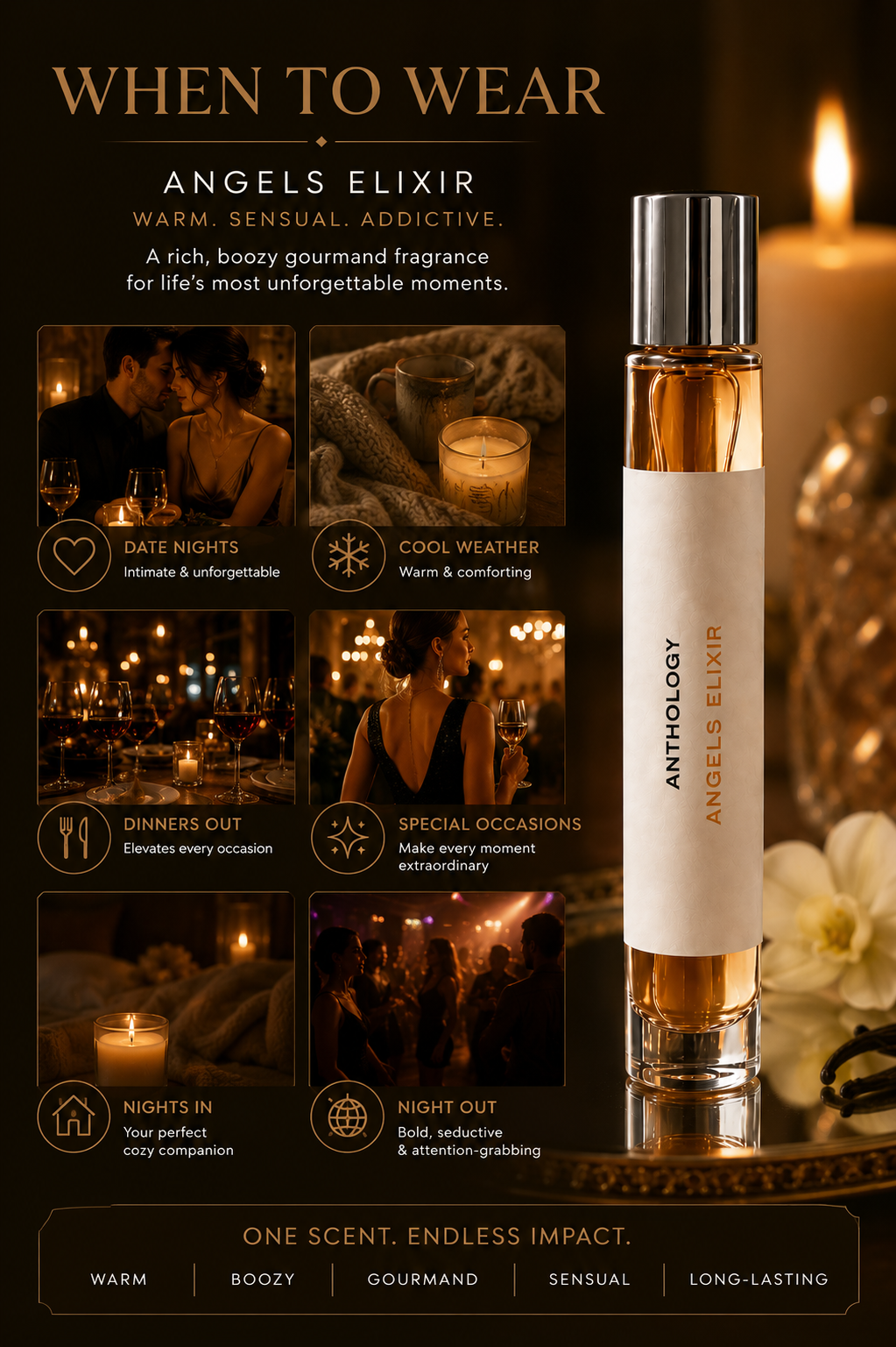 Angels Elixir Perfume Oil - Boozy Amber Gourmand